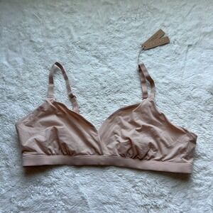 Skims Fits Everybody Triangle Bralette Mica Tan BR-TRI-0235 Womens Size 2X NEW